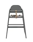 Safetots Simply Stackable Wooden High Chair, Grey, Highchair for Baby and Toddler, Stylish and Practical, Baby Highchair for Your Home or Space Saving High Chair for Restaurant