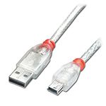 LINDY 5 m Type A to Mini-B USB 2.0 Cable - Transparent