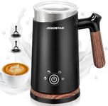 Aigostar Automatic Milk Frother and Warmer, Electric Milk Steamer Milk Heater, 4 in 1 Hot & Cold Milk Foamer Coffee Frother for Latte Cappuccino Hot Chocolate, Auto Shut-Off Easy Clean 300ml 500W