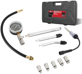 Nilight Compression Tester, 11 PCS Engine Compression Tester Kit with Spark Plug Tester, Automotive Cylinder Pressure Gauge Tool Set for Gasoline Engines