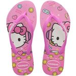 Havaianas Kids Slim Hello Kitty, White/Reddish Purple, 2