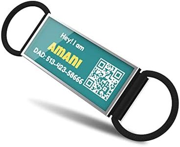 KEKID QR Code Slide On Dog Tag, Custom Personalized Dog ID Tags, Silent Noiseless Pet Tag - Free Online & Scan QR Receive Instant Location Alert Email