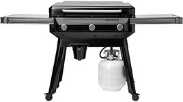 Traeger Grills 33-inch Flatrock Flat Top Gas Griddle with Three Separate Cook Zones, Recessed Cooktop, Flame Sensor, Fuel Sensor, Premium Lid, and Two Folding Side Shelves