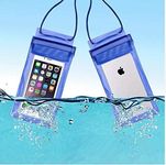 JM SELLER 3 Layers Waterproof Sealed Mobile Pouch Cover for Protection in Rain and Swimming Fits for Any Android and iPhone (Pack of 3)(Multicolor)