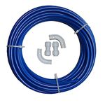 YZMSZ 3/8 Inch O.D. Tube Lenght 50Ft (15m) Blue RO Water Filter Tubing PE,Use with Reverse Osmosis Systems, Drinking Water Filters, Liquid Dispensers,Coffee Machine,Ice Maker.