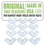 12 Pc Original Tray Stackers for Harvest Right Freeze Dryer Trays – Stacks 4 Trays – White – Freeze Dryer Machine Accessories – Freeze Dried Food Storage - Made in USA