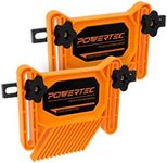 POWERTEC Universal Tandem Featherboards for Table Saw, Router Table, Router Fence & Band Saw, Wood working Tools & Accessories To Reduce Kickback & Increase Safety (Included T Track Bolts), 2Pk(71393)