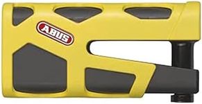 ABUS Granit Sledg 77 yellow brake disc lock - Motorcycle lock with secure XPlus cylinder and reminder cable - security level 17 - Yellow