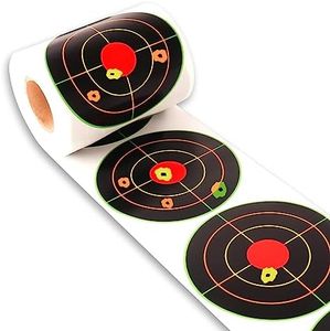 Highwild 4 Inch Splatter Adhesive Bullseye Shooting Target Stickers - Splash Effect of Multiple Colors - 200 Pack