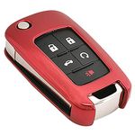 Red TPU Key Fob Cover Case Jacket Skin Glove Holder for Chevy Chevrolet Equinox Camaro Cruze Malibu Volt Park Impala Buick Regal Verano Lacrosse