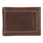 Carhartt Men's Top Grain Leather Passcase, Contrasting Stitch, Brown, One Size