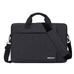 Wesley office Laptop Bag briefcase notebook professional business 15.6 Inch Briefcase messenger sling Water resistant Laptop Bag Tablet Business Carrying Handbag for Women and Men (Charcoal Black)