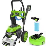 Greenworks 2000 PSI 1.2 GPM Cold Water Electric Pressure Washer Green 5113202HDVT