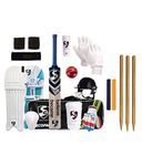 SG Nylon Full Cricket Kit Combo with Spofly Brand Stumps (Full Size, Ideal for Age Above 14 Year)