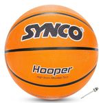 Synco Hooper Series Basketball (Size-5) | Moulded Technology | 8 Panel | for Indoor & Outdoor Games & Training | Ideal for Boys/Girls Age 9-11 Years (Orange)