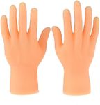 2X Mini Finger Hands Tiny Puppets Props Play Toy Kids Cat Pet Party Flat Hand Style Mini Hand Puppet Fun and Realistic Little Finger Hands for Puppet Show,Gag Performance