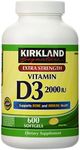 Kirkland Extra Strength Vitamin D-3 2000 IU 600 Soft Gels