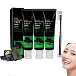 Qosneoun Yanjiayi Bamboo Charcoal Deep Toothpaste, Yanjiayi Clean White Toothpaste, Activated Charcoal Deep Clean White Toothpaste, Remove Tooth Stains Fresh Breath (3 Pcs)