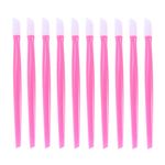 Lurrose 100Pcs Plastic Handle Nail Cuticle Pusher Dead Skin Nail Cleaner Professional Nail Art Tools for Men and Women (Pink)