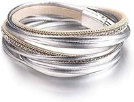 Fesciory Leather Wrap Bracelets for