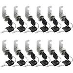 YOUNTHYE 12PCS Cam Lock 20mm Cabinet Locks, Security Mailbox Lock with Keys Different, Cabinet Lock Metal Cupboard Locks for Drawer, Wardrobe, Letter Box