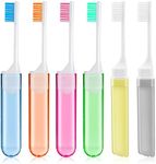 WLLHYF 6 Pack Travel Toothbrush, Folding Soft Bristles Toothbrush Comes with Box for Travel, Camping, School, Home