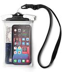 Ringke Waterproof Universal Mobile Pouch Polycarbonate Phone Case [Black] Clear Dry Bag up to 6.5" Diagonal (Large)