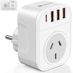 HEYMIX AU to EU Travel Adapter, AUS