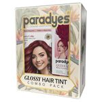 Paradyes Cherry Coke Glossy Hair Tint with Anti-Fade Wine Conditioner, No Bleach Ammonia-Free Formula for Natural Black Hair, Enriched with Herbal Extracts for Long-Lasting Shine