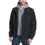 Levi's mens Levi's Men's Sherpa Lined 4-pocket Military Jacket COAT, Black, Large US