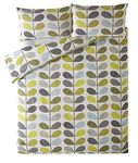 Orla Kiely Scribble Stem Sea Grass / Duck Egg: King Size Duvet Cover