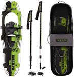 Yukon Charlie's Sherpa Snowshoe Kit, 8-inch x 25-inch, Includes Snowshoes, Trekking Poles and Travel Bag