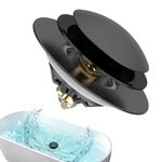 Upgrade Bathtub Stopper with Hair Catcher, Pop Up Tub Drain Stopper, Anti Clogging Bathtub Drain Cover,Replaces Lift and Turn, Tip-Toe and Trip Lever drains for Tub, Easy Install and Clean