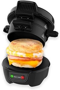 High Street TV Drew & Cole Breakfast Electric Sandwich Maker - Grilled Sandwich Maker With Easy To Clean Non-Stick Cooking Plates, Black