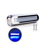 KOVNISE LED Underwater Light for Boats 316 Stainless Steel Boat Transom Mount Light, Waterproof LED Lights/Marine Lights 10-30V,for Stern Interior Navigation Deck Courtesy Night Fishing (Blue)