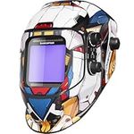 ARCCAPTAIN Auto Darkening Welding Helmet, 3.94"X3.66" Large Viewing Screen True Color Welding Hood with 4 Arc Sensor Solar Powered, Wide Shade 4-5/5-9/9-13 Welding Mask