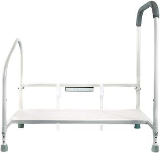step2bed Bed Rails for Elderly with Adjustable Height Bed Step Stool & LED Light for Fall Prevention - Portable Medical Step Stool Comes with Handicap Grab Bars