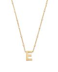 Kendra Scott Letters A-Z Pendant Necklace for Women, Fashion Jewelry, 14k Gold-Plated Brass, One Size, Brass Metal