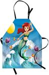 Ambesonne Mermaid Apron, Illustrati