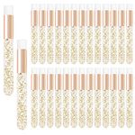 30PCS Crystal Lash Extension Cleanser Shampoo Brushes Peel Off Blackhead Brush Remover Tool,Nose Pore Deep Cleaning Brush For Eyelash Extensions (glittler gold)