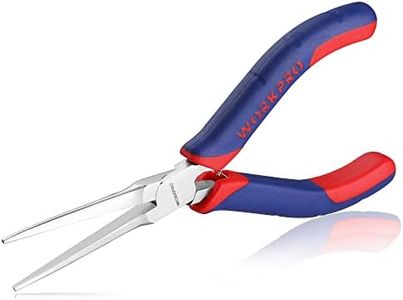 WORKPRO 6" Needle Nose Pliers, Mini Long Nose Pliers with Comfort Grip Handles, Jewelry Pliers for Wire Wrapping, Crafts, Jewelry Making Supplies