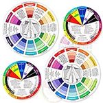 4 Pcs Color Wheel, Paint Mixing Lea