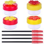 SAVITA Hand Feeding Hummingbirds, 4pcs Hummingbird Hand Feeder Mini Flower Hummingbird Feeder with 4pcs Cleaning Brushes for Outdoor