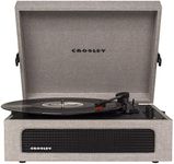 Crosley CR8017A-GY Voyager Vintage Portable Vinyl Record Player Turntable with Bluetooth Receiver and Built-in Speakers, Gray