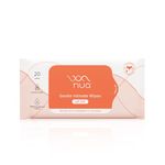 Nua Gentle Intimate Wipes | Infused with Cranberry, Cucumber and Aloe | Alcohol and Artificial-Fragrance Free | 100% Biodegradable