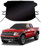 Windshield Cover for Ice and Snow for Ford 2003- 2024 F150 250/ F350 F450 Enhanced Waterproof 600D Oxford Fabric Windshield Frost Cover for Trucks,Ford F150 F250 All Weather Heat Sag-Proof Protector