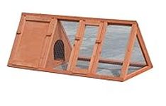 Bunny Business Pet Supplies Apex Run with Enclosure Rabbit/Guinea Run Hutch Hutches, 4ft Triangular Runs (RED)