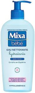 Mixa Bébé - Eau Nettoyante Hydratante - Sans Rincer - Peaux Délicates Nourrissons - Tolérance Optimale - Enrichie en Glycérine - Hypoallergénique - 250 ml