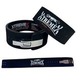 Xtremex 13mm Weightlifting Lever Belt Powerlifting Belt for Men and Women (M, BLACK)