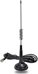 HYSHIKRA 27Mhz Magnetic Antenna, CB Antenna with 2.7inches Magnet Mount Base, 4meters RG58 Cable for Cobra Uniden Midland President Randy Transceivers